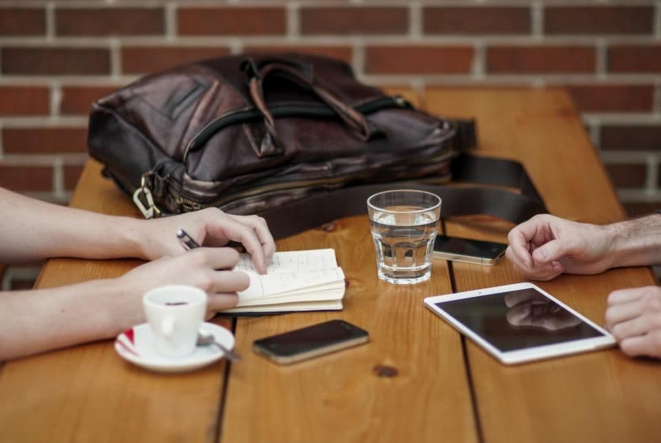 Client interview at the table